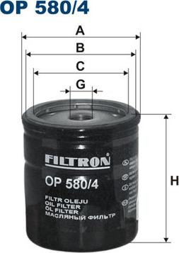 Filtron OP580/4 - Eļļas filtrs www.autospares.lv