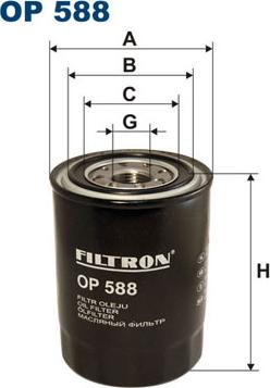 Filtron OP588 - Eļļas filtrs www.autospares.lv