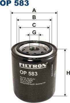 Filtron OP583 - Eļļas filtrs www.autospares.lv