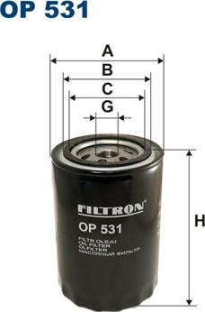 Filtron OP531 - Eļļas filtrs www.autospares.lv