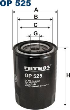 Filtron OP525 - Eļļas filtrs www.autospares.lv