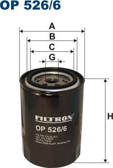 Filtron OP526/6 - Eļļas filtrs www.autospares.lv