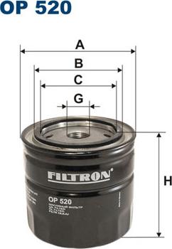 Filtron OP520 - Eļļas filtrs www.autospares.lv