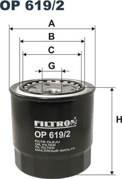 Filtron OP619/2 - Eļļas filtrs www.autospares.lv