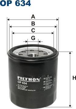 Filtron OP634 - Eļļas filtrs www.autospares.lv