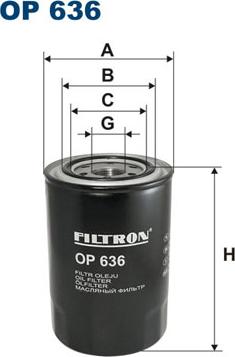 Filtron OP636 - Eļļas filtrs www.autospares.lv
