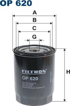 Filtron OP620 - Eļļas filtrs www.autospares.lv