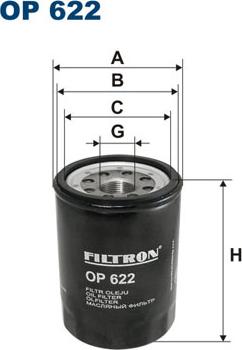 Filtron OP622 - Eļļas filtrs www.autospares.lv
