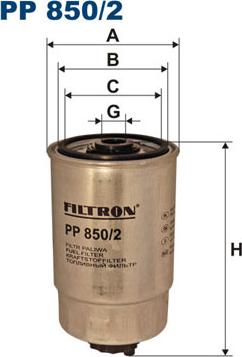 Filtron PP850/2 - Degvielas filtrs www.autospares.lv