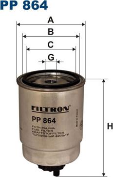 Filtron PP864 - Degvielas filtrs www.autospares.lv