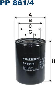 Filtron PP861/4 - Degvielas filtrs www.autospares.lv