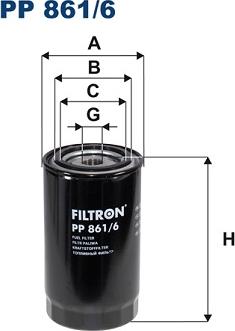 Filtron PP861/6 - Degvielas filtrs www.autospares.lv