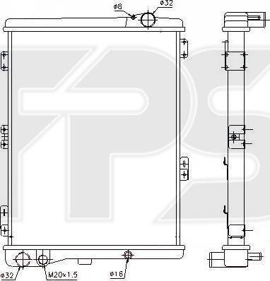 FPS FP 12 A844-P - Radiators, Motora dzesēšanas sistēma www.autospares.lv