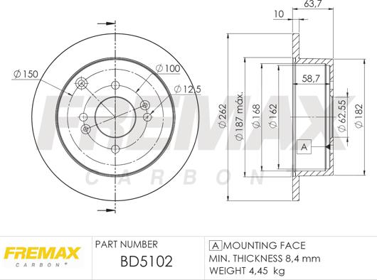 FREMAX BD-5102 - Bremžu diski www.autospares.lv