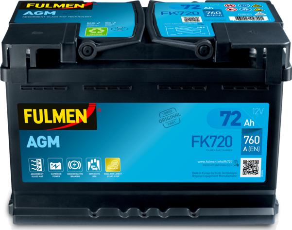 Fulmen FK720 - Startera akumulatoru baterija www.autospares.lv