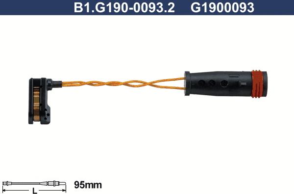 Galfer B1.G190-0093.2 - Indikators, Bremžu uzliku nodilums www.autospares.lv