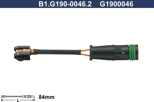 Galfer B1.G190-0046.2 - Indikators, Bremžu uzliku nodilums www.autospares.lv