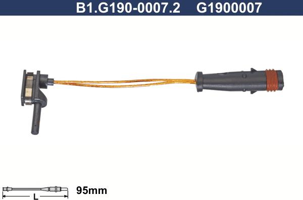 Galfer B1.G190-0007.2 - Indikators, Bremžu uzliku nodilums www.autospares.lv