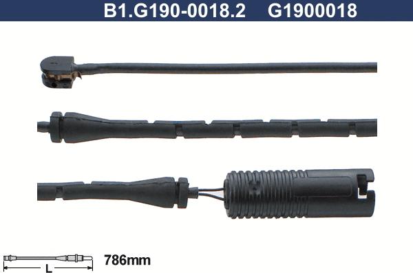 Galfer B1.G190-0018.2 - Indikators, Bremžu uzliku nodilums www.autospares.lv