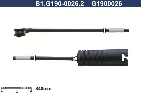 Galfer B1.G190-0026.2 - Indikators, Bremžu uzliku nodilums www.autospares.lv