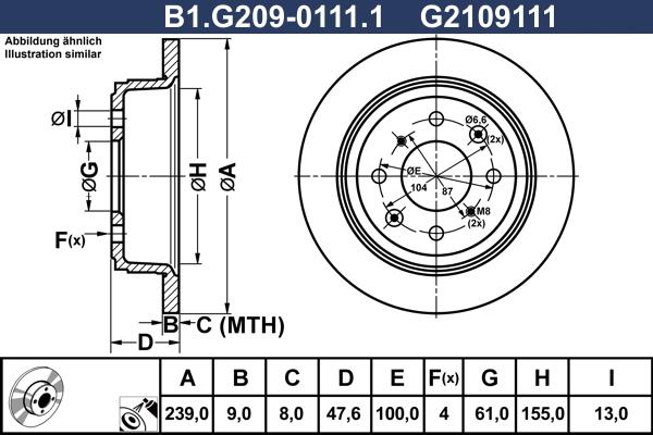 Galfer B1.G209-0111.1 - Bremžu diski www.autospares.lv