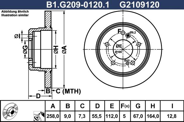 Galfer B1.G209-0120.1 - Bremžu diski www.autospares.lv