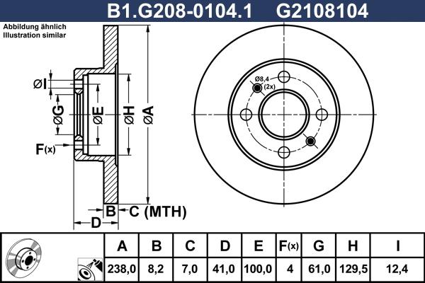 Galfer B1.G208-0104.1 - Bremžu diski www.autospares.lv