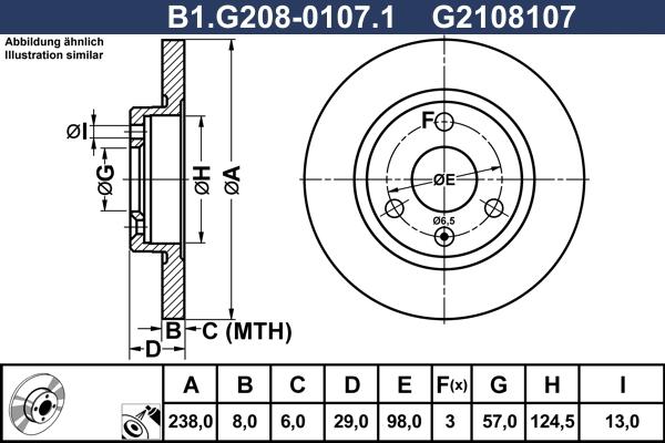 Galfer B1.G208-0107.1 - Bremžu diski www.autospares.lv