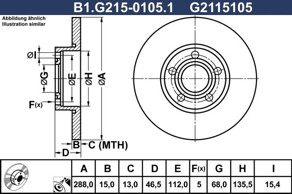Galfer B1.G215-0105.1 - Bremžu diski www.autospares.lv