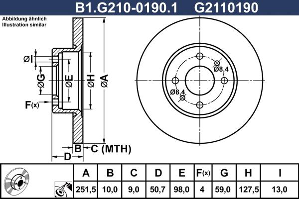 Galfer B1.G210-0190.1 - Bremžu diski www.autospares.lv