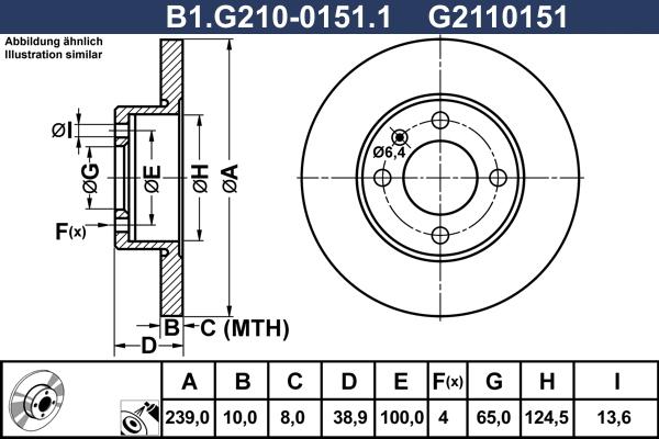 Galfer B1.G210-0151.1 - Bremžu diski www.autospares.lv