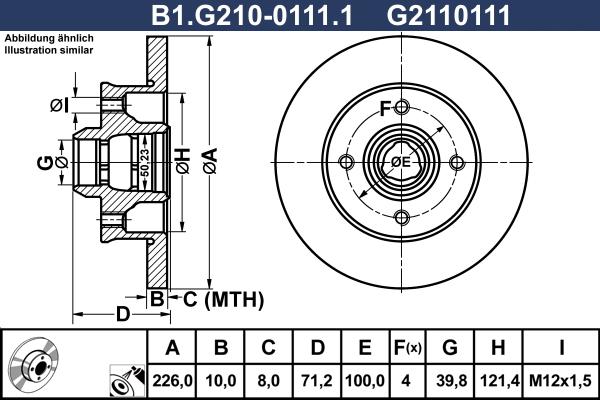Galfer B1.G210-0111.1 - Bremžu diski www.autospares.lv