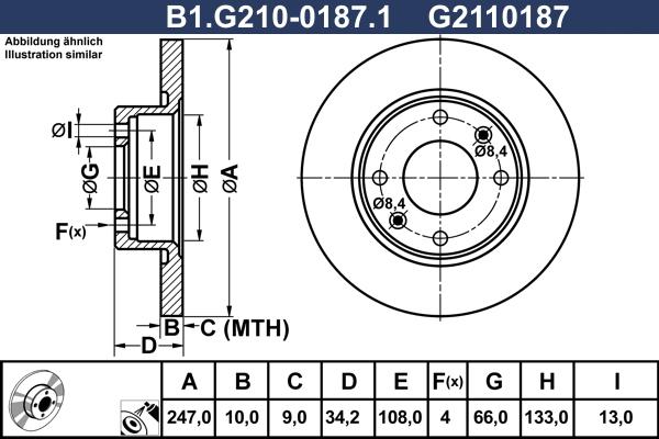 Galfer B1.G210-0187.1 - Bremžu diski www.autospares.lv