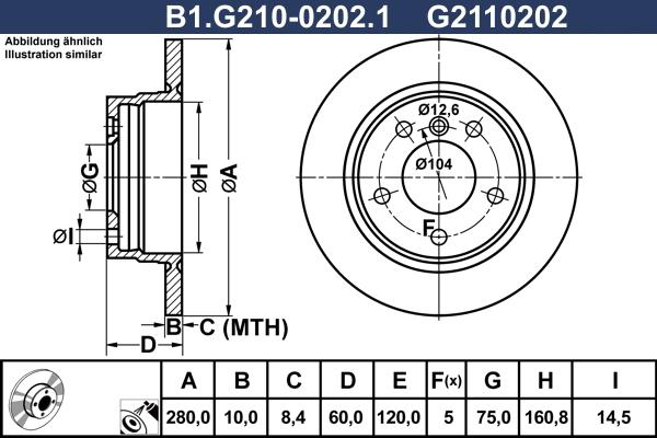 Galfer B1.G210-0202.1 - Bremžu diski www.autospares.lv