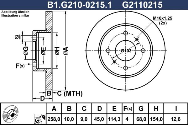 Galfer B1.G210-0215.1 - Bremžu diski www.autospares.lv