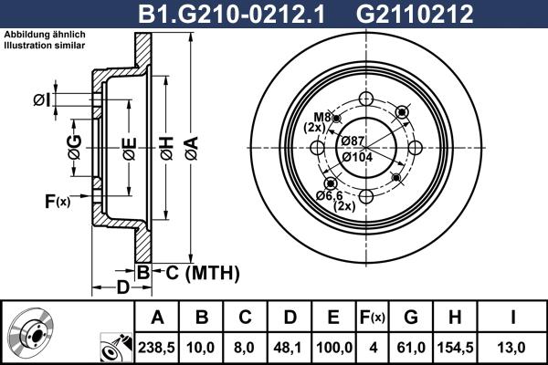 Galfer B1.G210-0212.1 - Bremžu diski www.autospares.lv