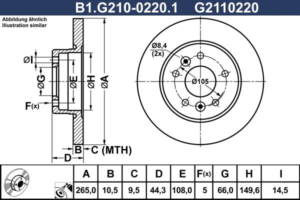 Galfer B1.G210-0220.1 - Bremžu diski www.autospares.lv
