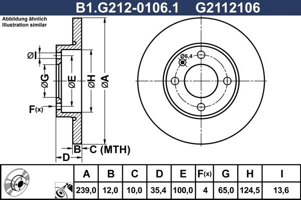 Galfer B1.G212-0106.1 - Bremžu diski www.autospares.lv
