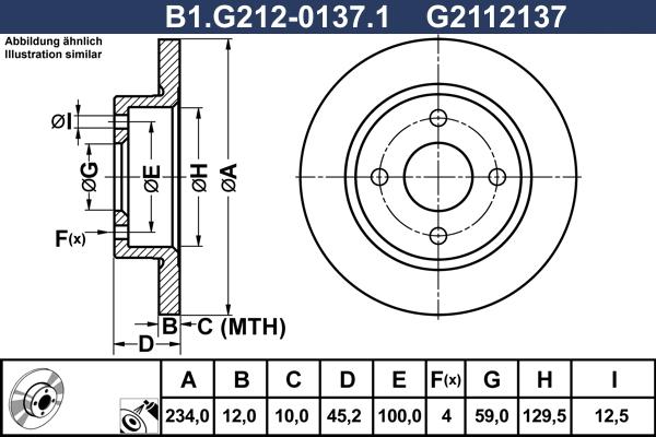Galfer B1.G212-0137.1 - Bremžu diski www.autospares.lv