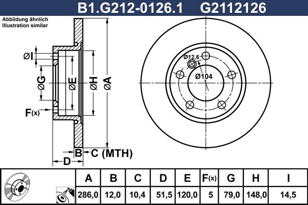 Galfer B1.G212-0126.1 - Bremžu diski www.autospares.lv