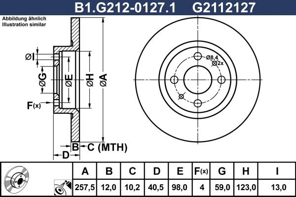 Galfer B1.G212-0127.1 - Bremžu diski www.autospares.lv