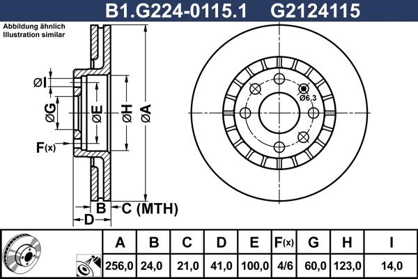 Galfer B1.G224-0115.1 - Bremžu diski www.autospares.lv