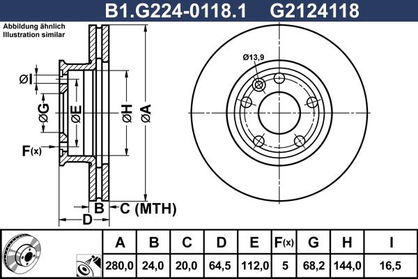Galfer B1.G224-0118.1 - Bremžu diski www.autospares.lv