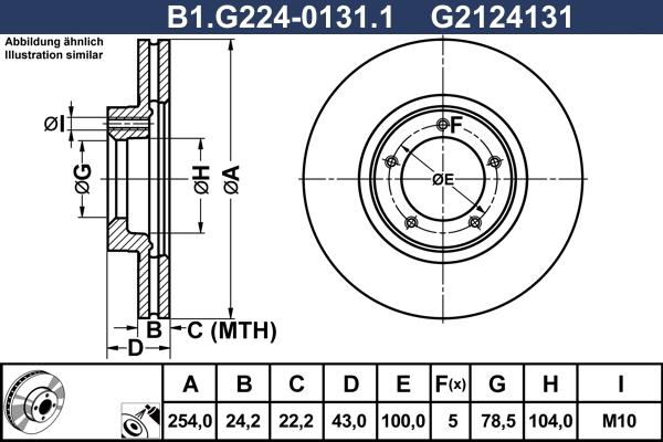 Galfer B1.G224-0131.1 - Bremžu diski www.autospares.lv