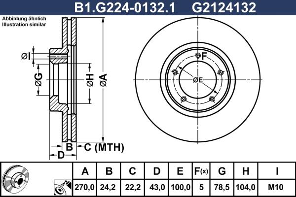 Galfer B1.G224-0132.1 - Bremžu diski www.autospares.lv