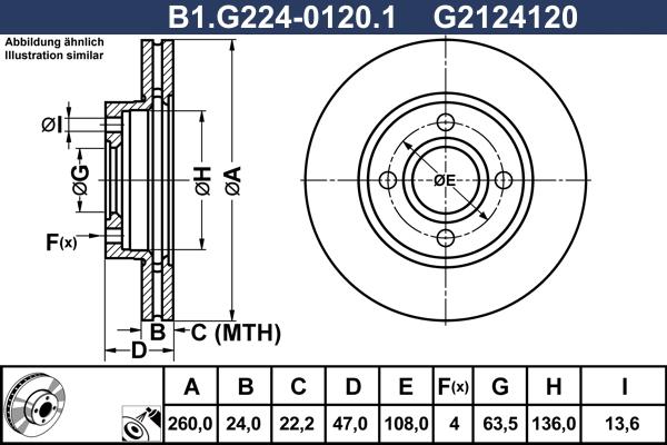 Galfer B1.G224-0120.1 - Bremžu diski www.autospares.lv