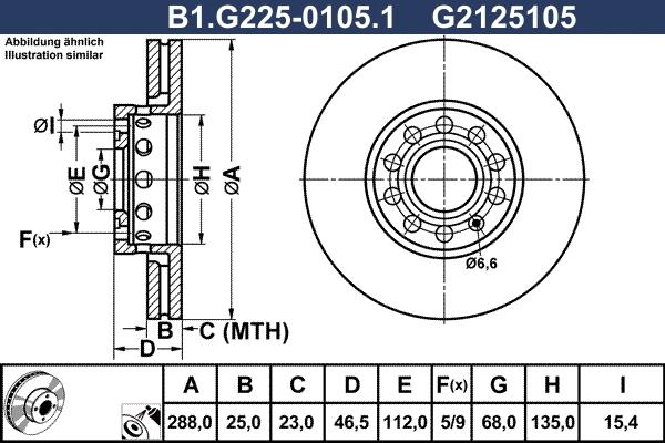 Galfer B1.G225-0105.1 - Bremžu diski www.autospares.lv