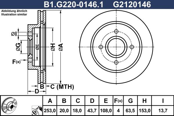 Galfer B1.G220-0146.1 - Bremžu diski www.autospares.lv