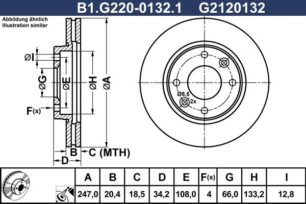 Galfer B1.G220-0132.1 - Bremžu diski www.autospares.lv