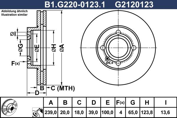 Galfer B1.G220-0123.1 - Bremžu diski www.autospares.lv